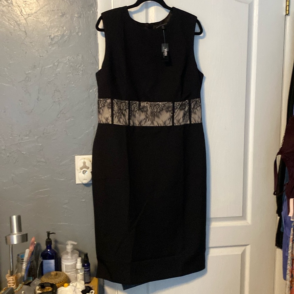 White House Black Market lace inset dress